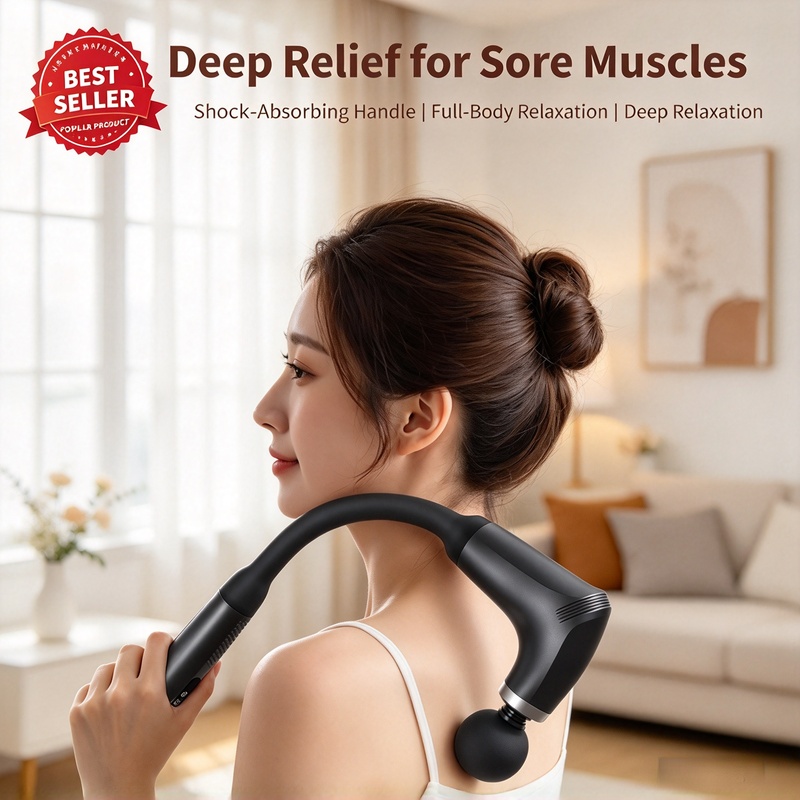 Massage Gun Percussion Deep Tissue - Pistola de Masaje Eléctrica Inteligente, Masajeador
