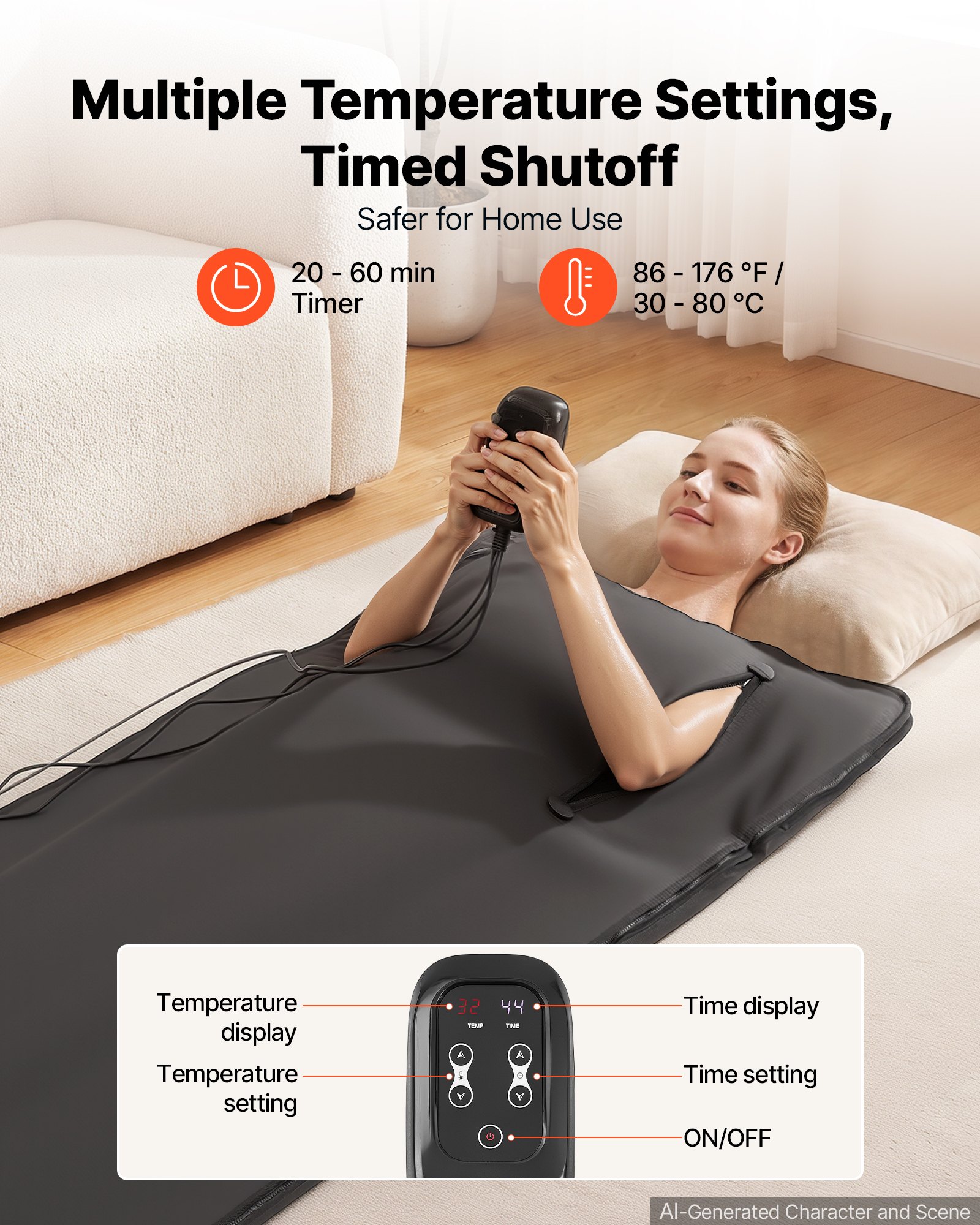 Manta de sauna infrarroja con  - Infrared Sauna Blanket Portable reseña y precio