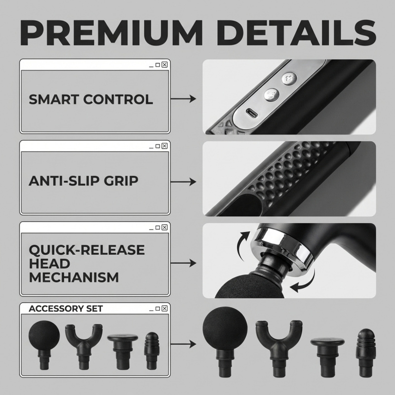Pistola de Masaje Muscular Elé - Massage Gun Percussion Deep Tissue reseña y precio