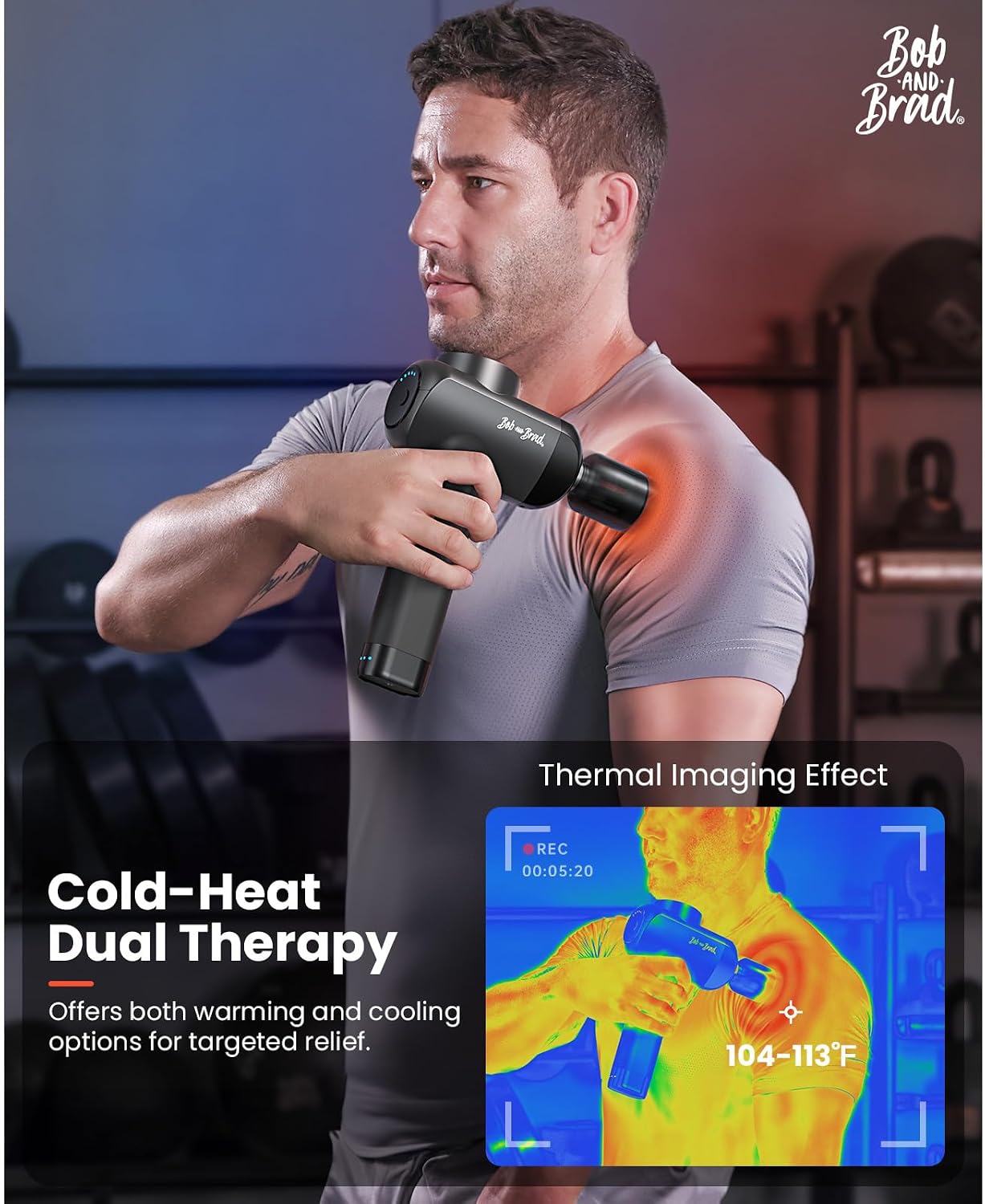 Pistola de Masaje BOB AND BRAD - Massage Gun Percussion Deep Tissue reseña y precio