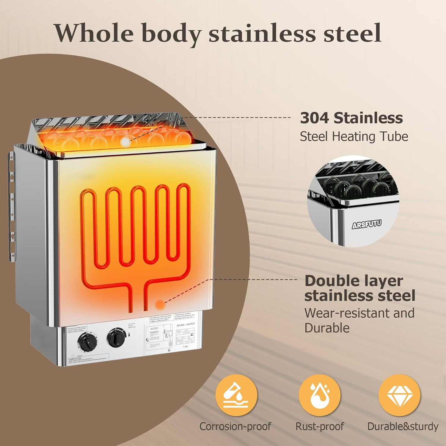 Calentador de Sauna de Vapor S - Sauna Heater 6Kw Electric reseña y precio