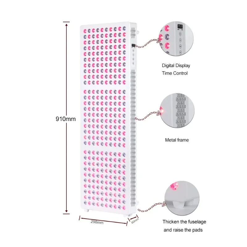 Panel LED de infrarrojo cercan - Red Light Therapy Panel 1500W reseña y precio